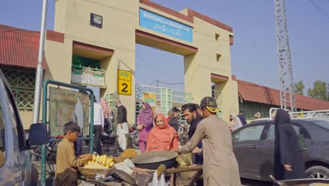 busy day at margalla bazaar in islamabad, pakistan
