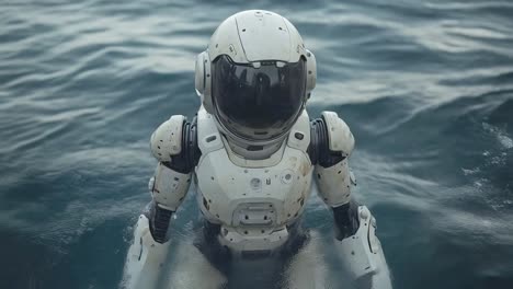 astronaut in the ocean