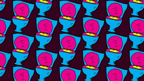 kinderen tekenen pop art naadloze achtergrond met het thema van het toilet
