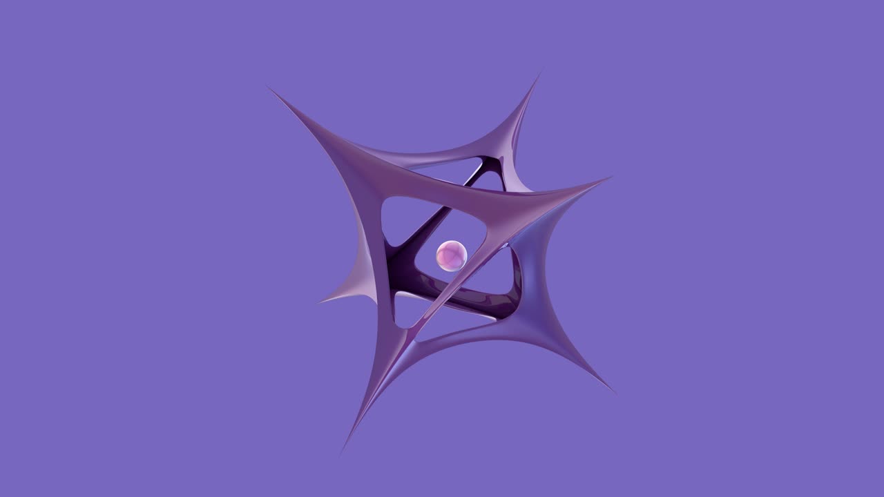 Abstract animation of geometric shapes with an explosion of balls