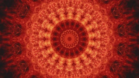 animación fractal fuego mandala brillo chispas rojas