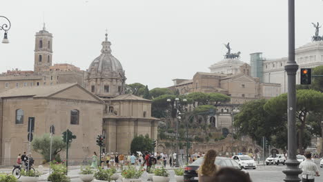 rome, italy: a view of the roman forum and surrounding area.