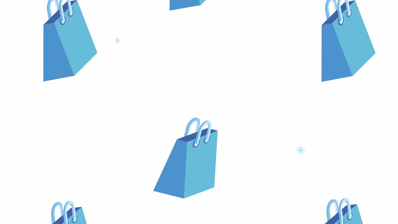 commercial shopping bags pattern animation
