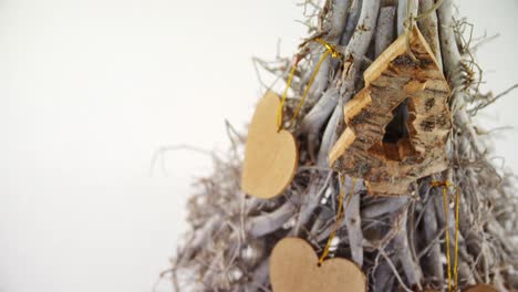 christmas tree made from wooden sticks 4k