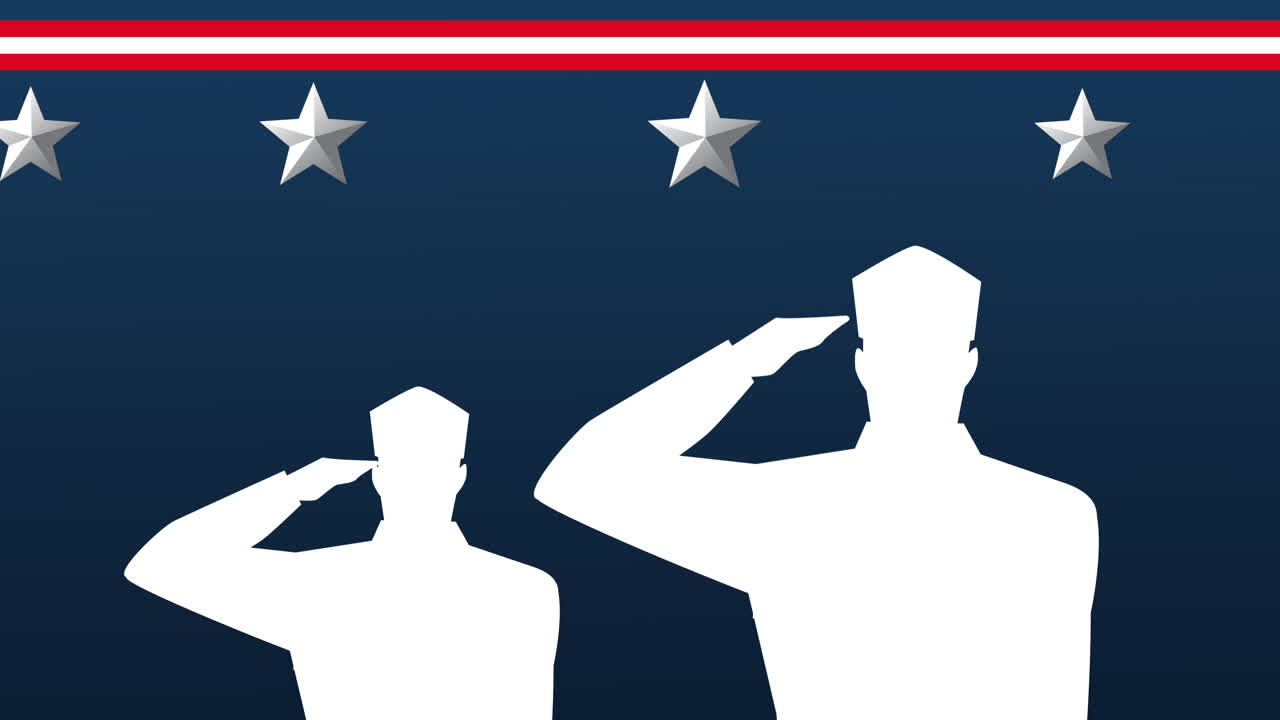 경의를 표하는 군인들