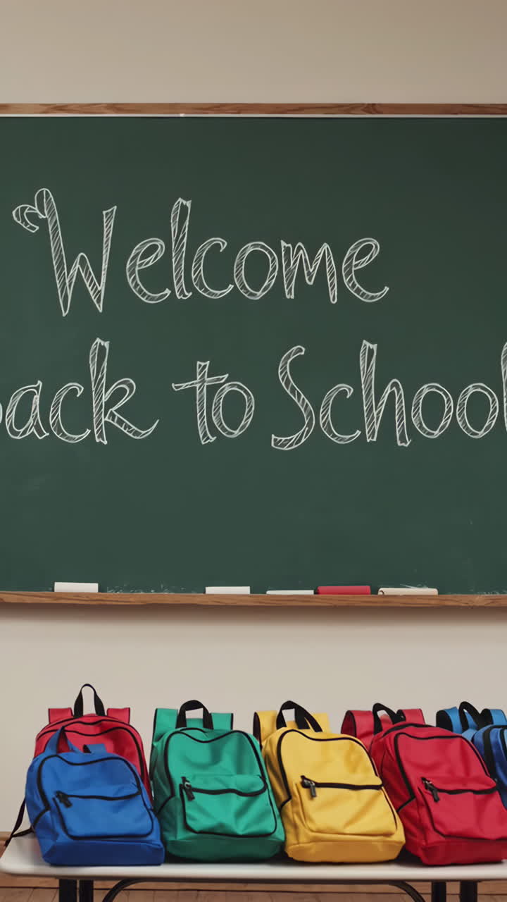 Aula per il Ritorno a Scuola con Zaini
