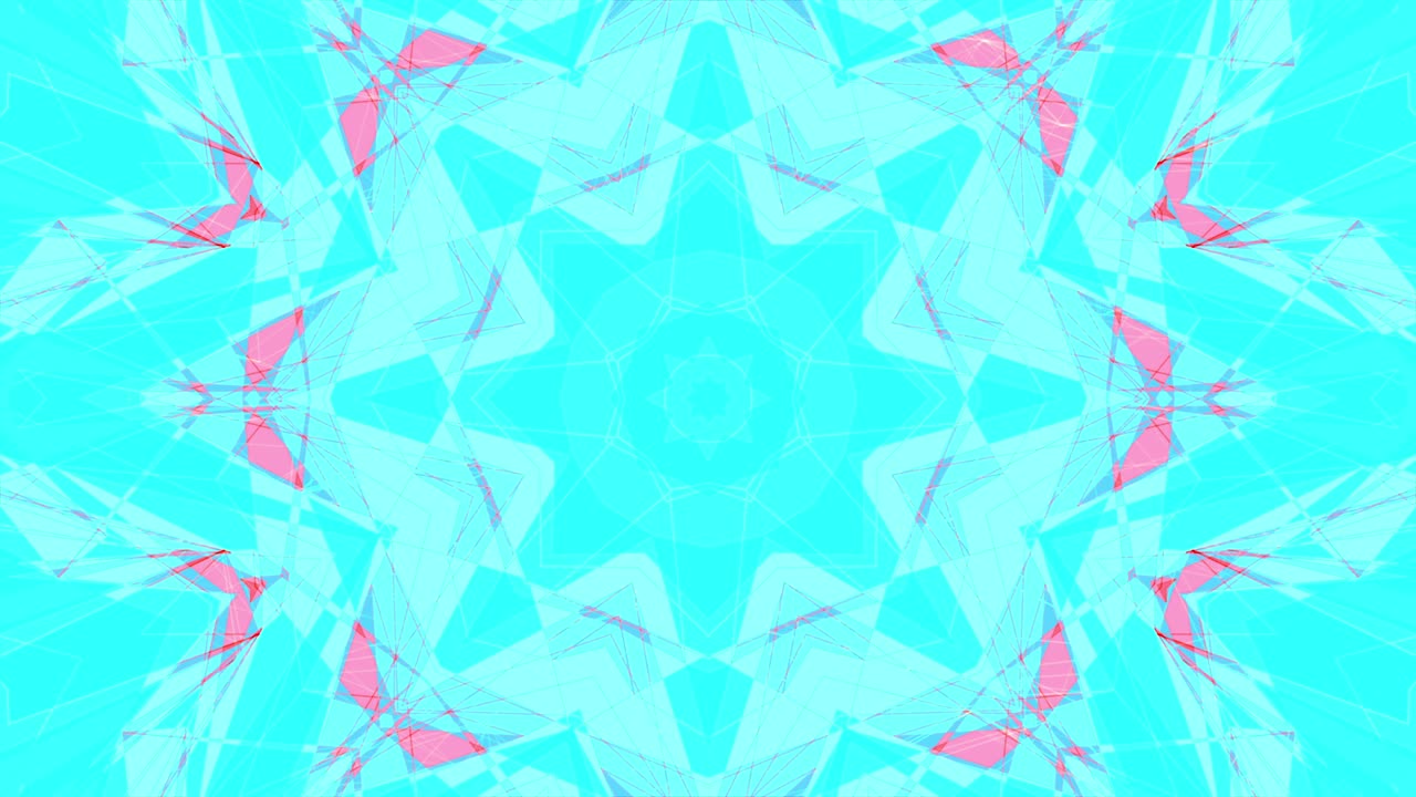 animación de fondo con patrón de caleidoscopio