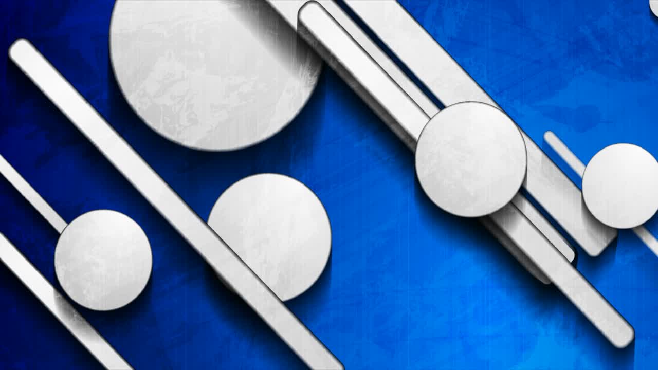 fondo de movimiento grunge azul con círculos y rayas grises