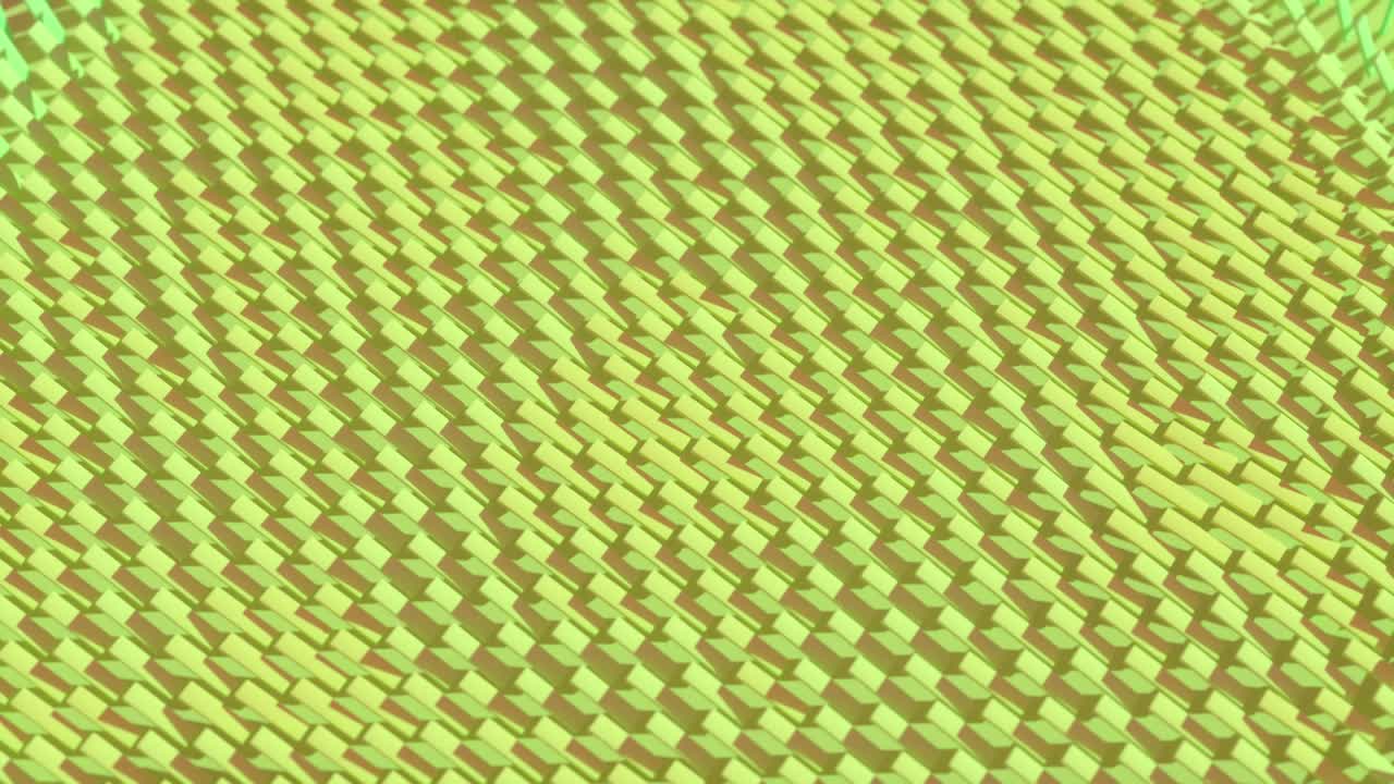 다채로운 회전 직사각형의 추상적인 배경: 회전 각도에 따라 색이 변합니다. 직사각형을 표면.