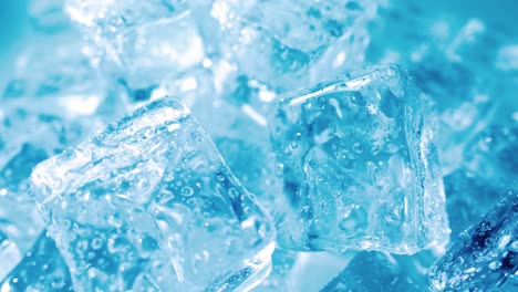 primer plano de cubitos de hielo, fondo abstracto.