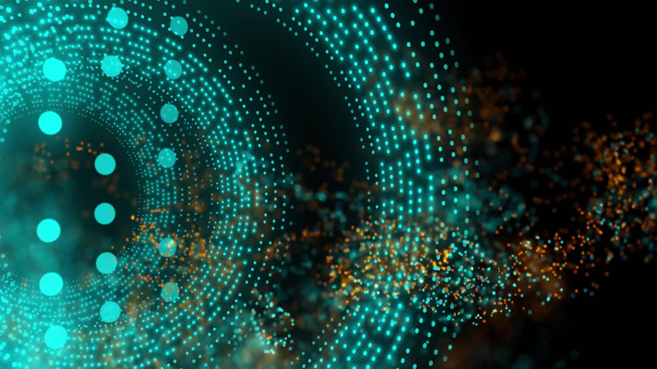 animación de un patrón de luces verdes parpadeantes sobre un fondo negro.