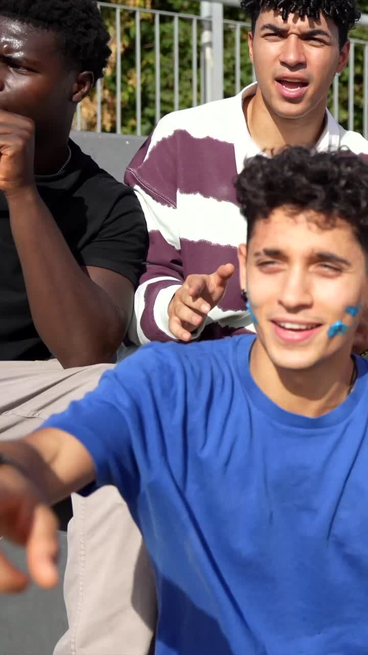 Group of Young Men Celebrating a Victory