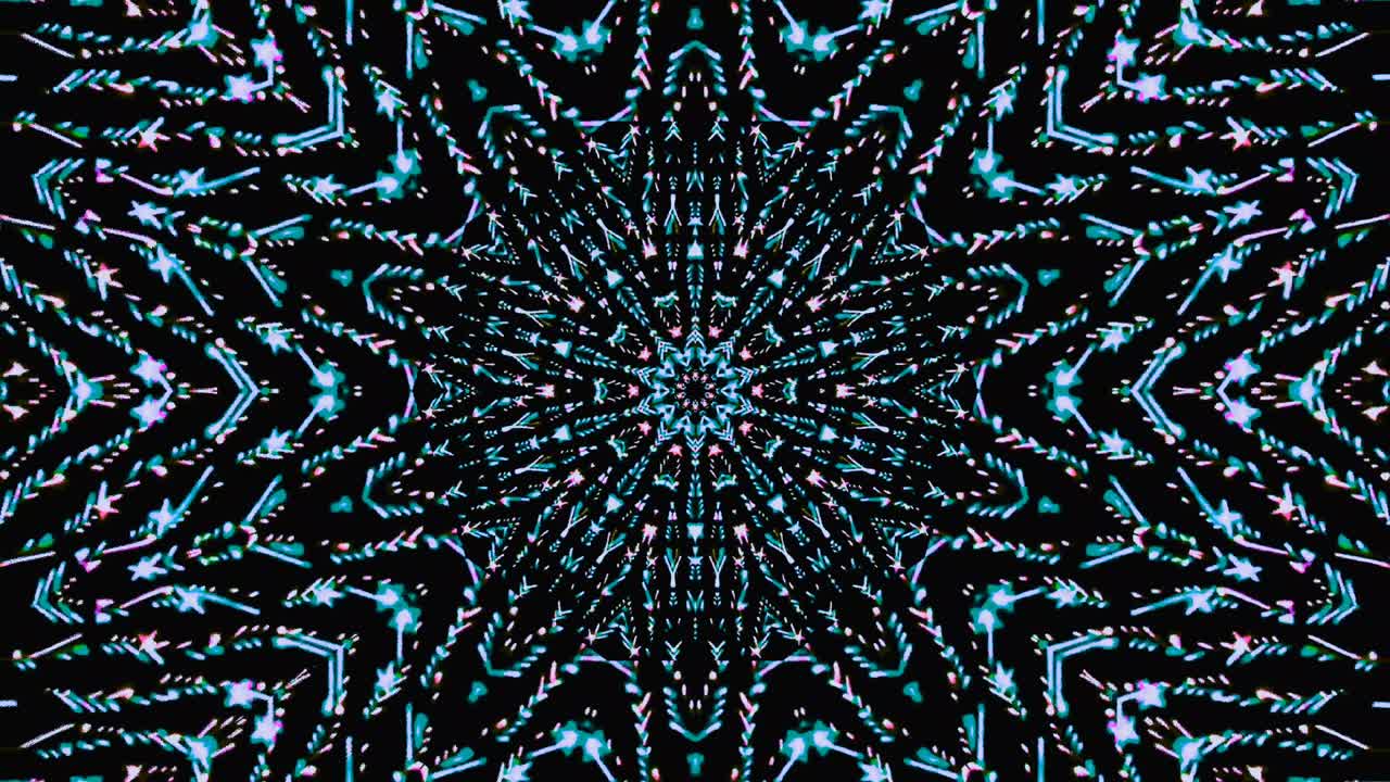 luz abstracta brillante que gobierna el color completo, caleidoscopio, fondo negro