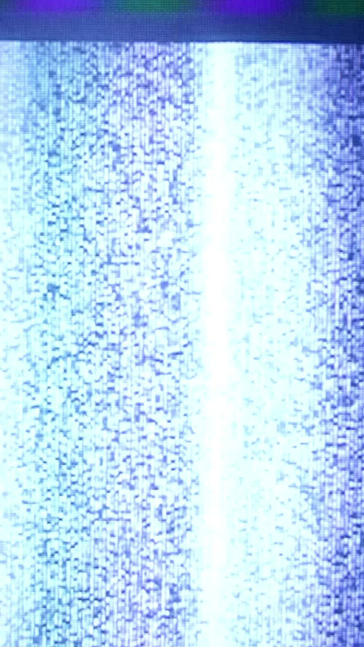Digital Glitch and Static Noise on Screen
