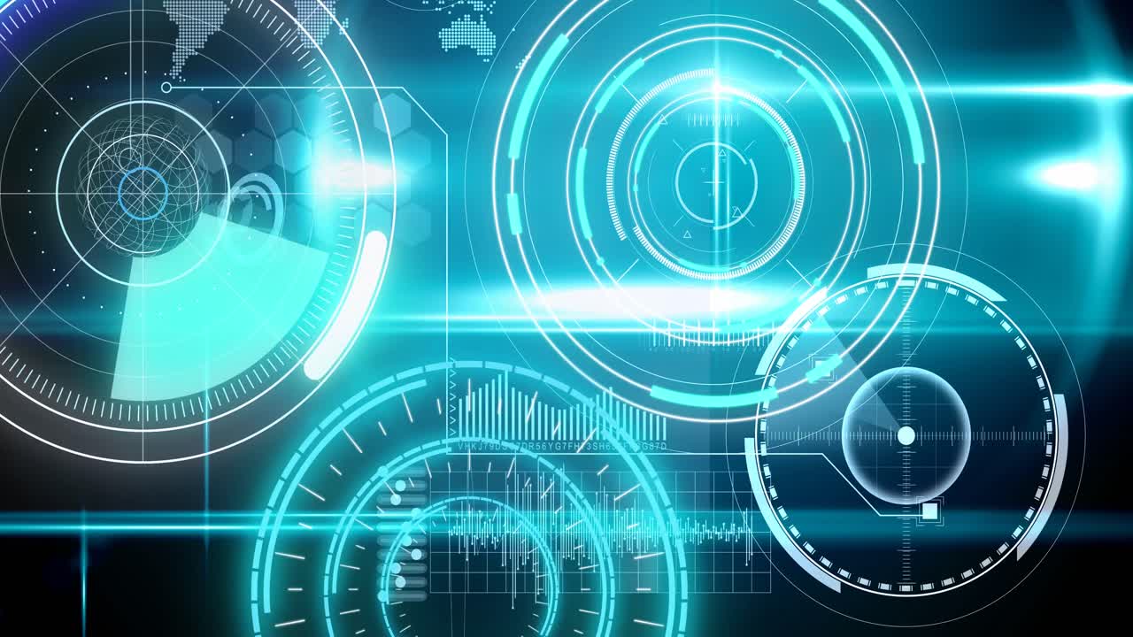 디지털 화면에서 스캔 및 데이터 처리 스 ⁇ 의 애니메이션