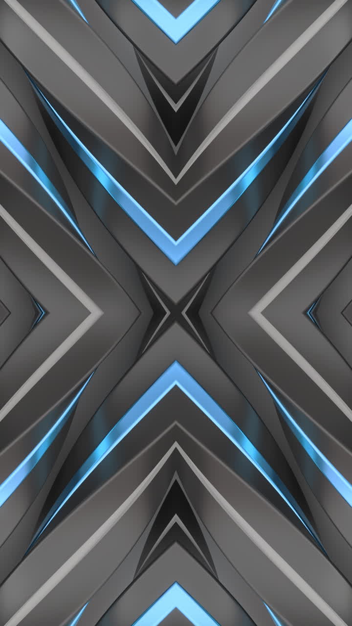 patrón geométrico abstracto con elementos metálicos y de neón