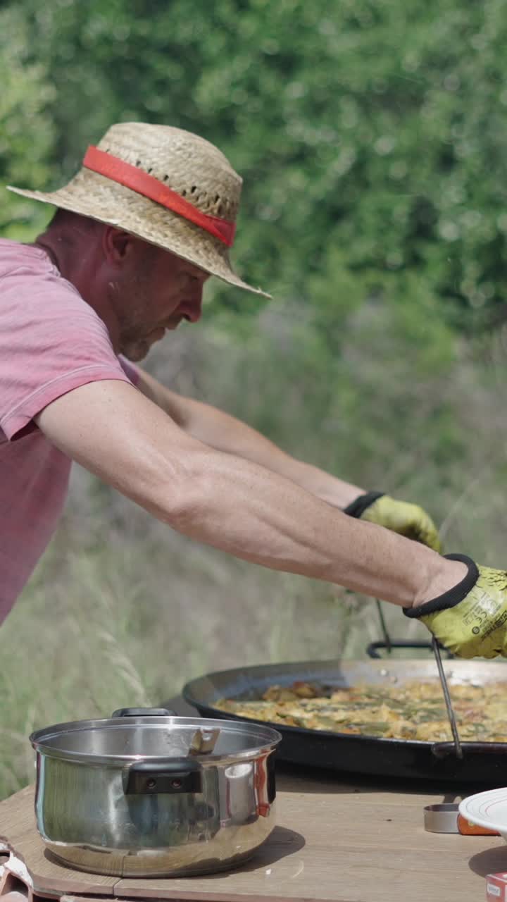 Paella Cooking Outdoors