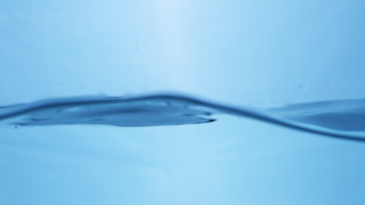 Motion of Water waves on surface with blue background
