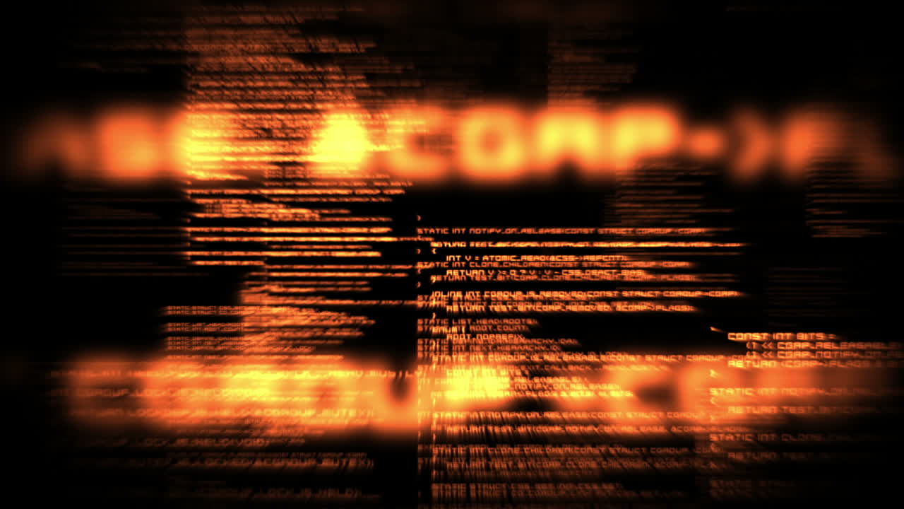 Orange text unfolding quickly