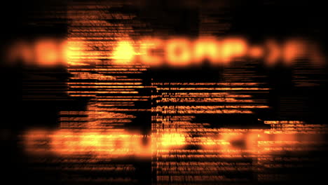 texto naranja que se despliega rápidamente