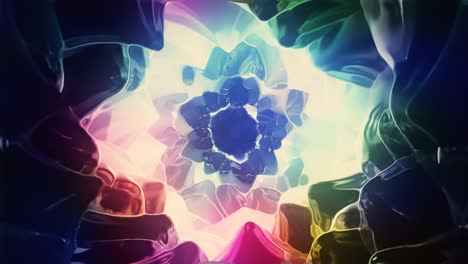 animación de formas abstractas multicolores con bucle de fluidos