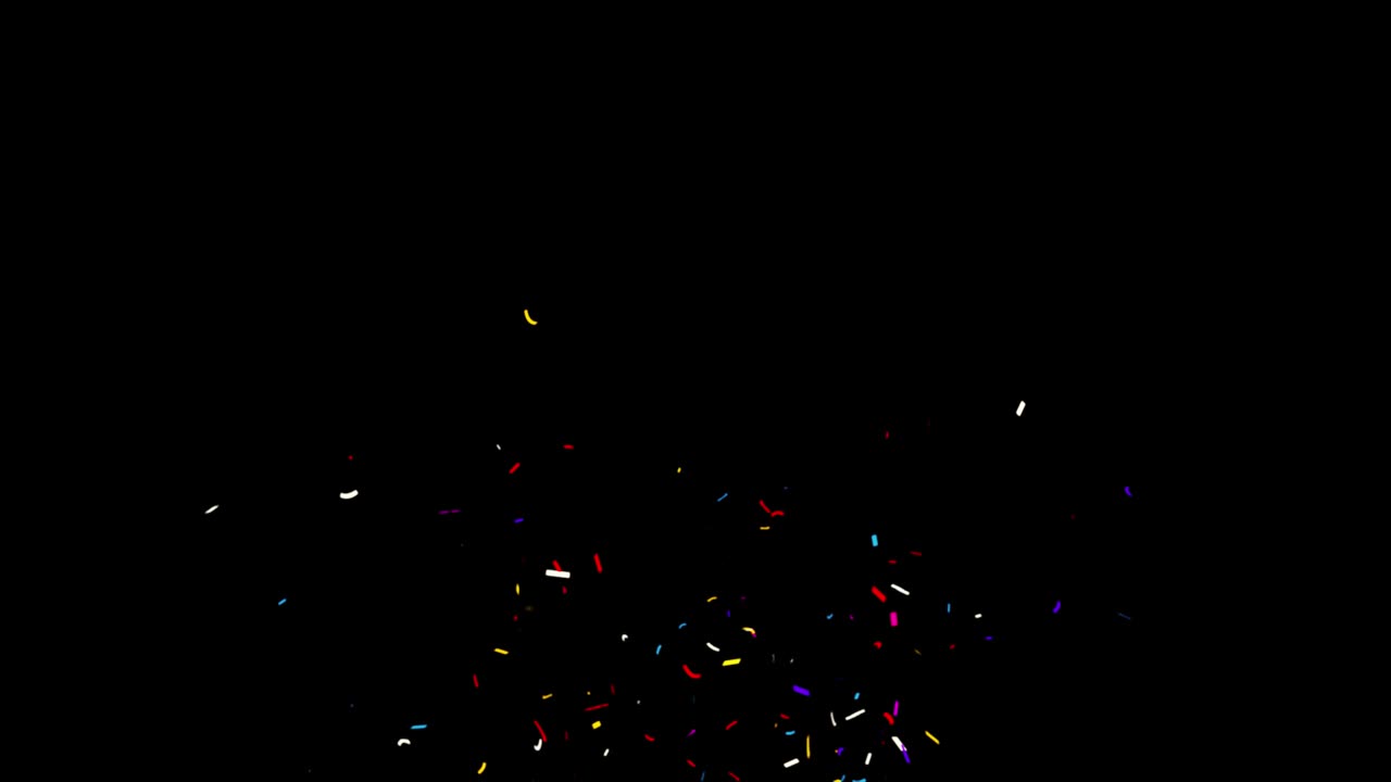 Colorful Confetti Particles Explosions Falling Animation