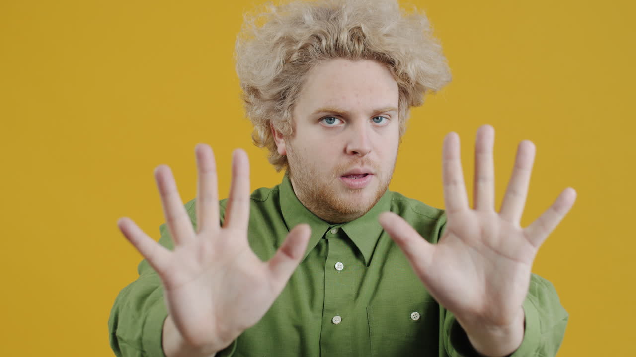 Man Gesturing "Stop"