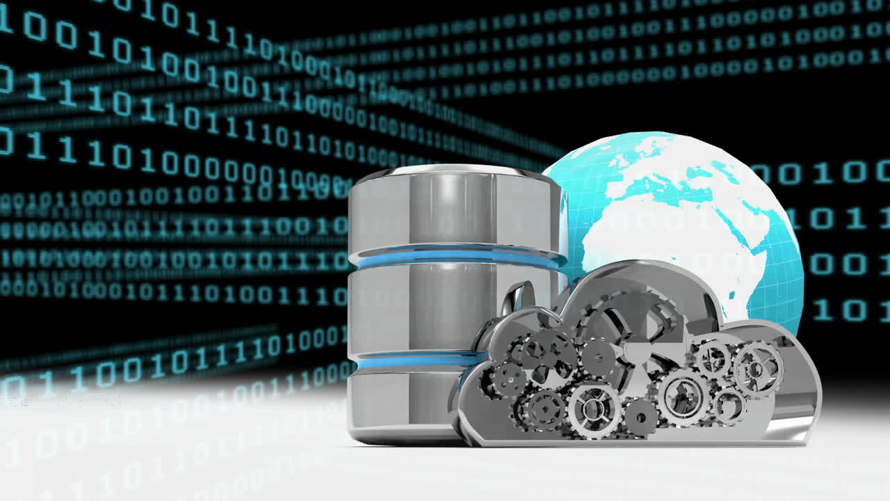 Icons of safe cloud and earth