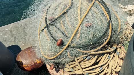 fishing nets and boats at sorrento dock