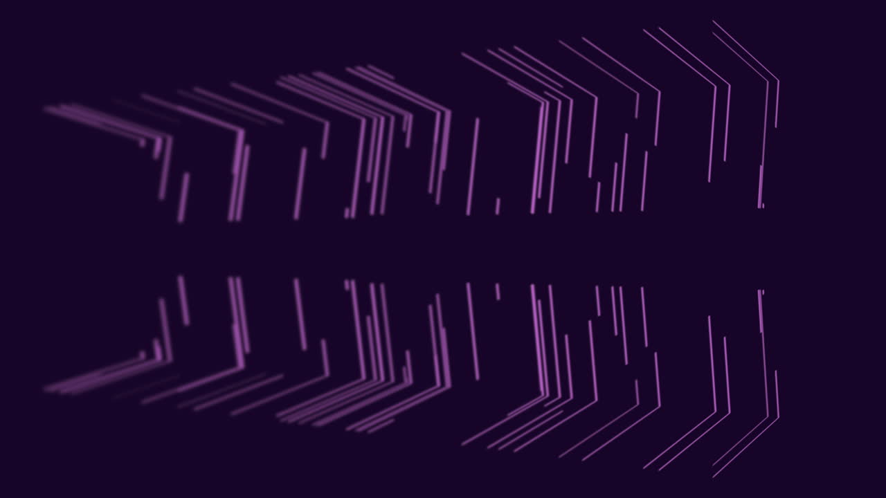 líneas en zigzag púrpura sobre fondo negro hechas de puntos blancos