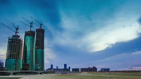 nueva construcción en bahrein - lapso de tiempo - zoom in