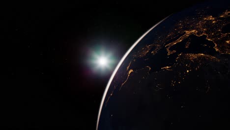 planeta globo terrestre desde la órbita espacial