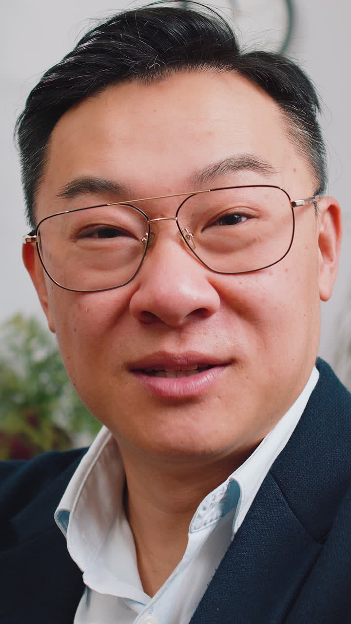 Business office man blogger influencer making phone conversation mobile call social media followers