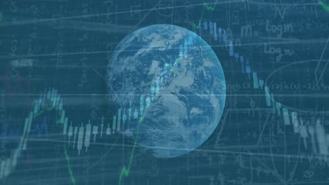 Animación-Del-Procesamiento-De-Datos-Financieros-Sobre-El-Giro-Del-Globo-Y-Fórmulas-Matemáticas