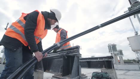 installation work during the construction of a transformer substation, installation of an electrical cable