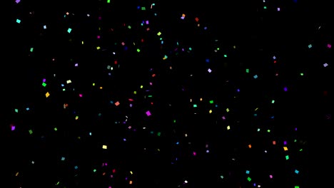 animación colorida de confeti cayendo alfa luma mate incluido. video 4k