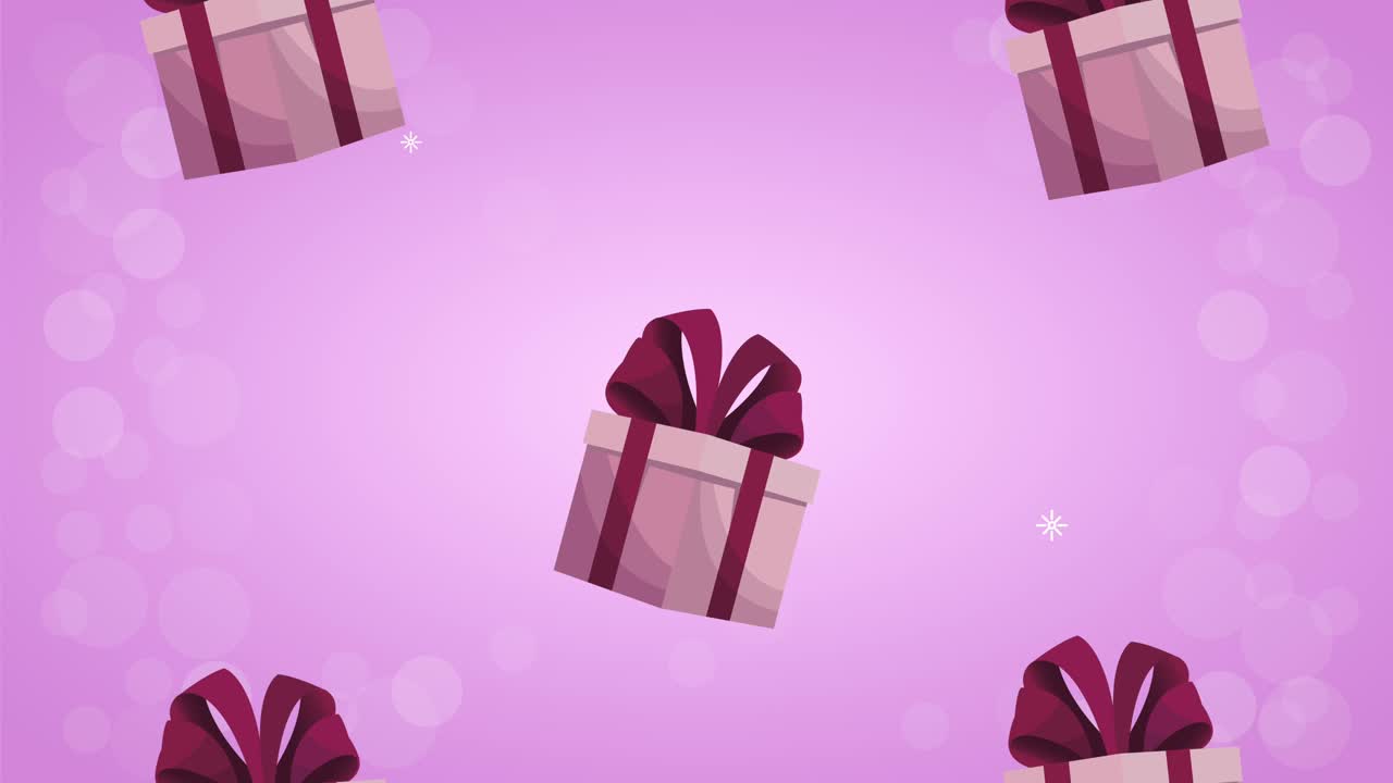 las cajas de regalos presentan animación de patrones