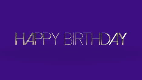 estilo de elegancia feliz cumpleaños texto en gradiente púrpura