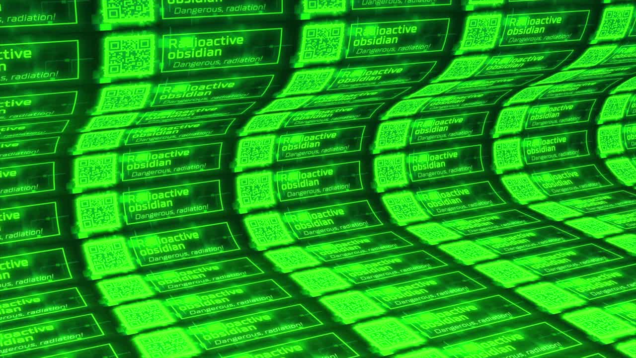 códigos qr de obsidiana radiactiva