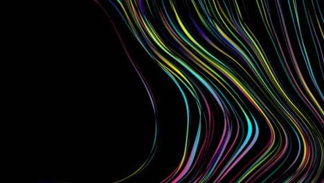 colorful curved liquid waves abstract glowing motion background