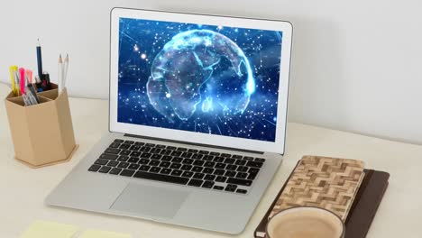 animation of globe spinning on a computer screen