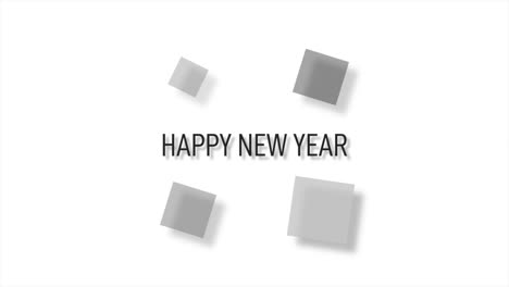 Modern-Happy-New-Year-text-with-squares-pattern-on-white-gradient