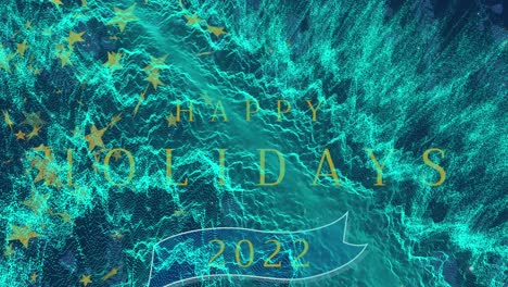 animación de felices vacaciones texto sobre el mar