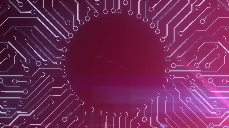 Red flickering light on microchip merged