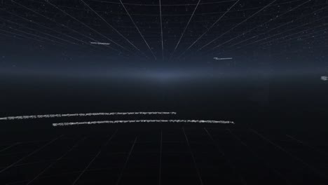 animation of data processing on dark background