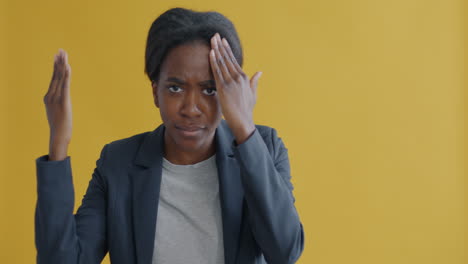 woman expressing different emotions
