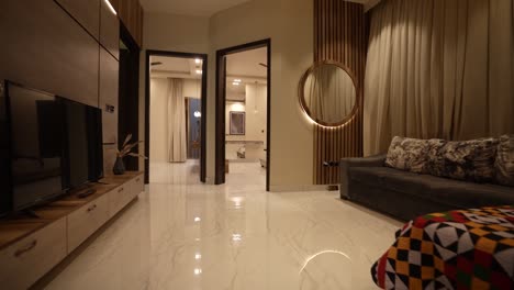 entering a luxurious house with shiny floor in pakistan and exploring its different rooms