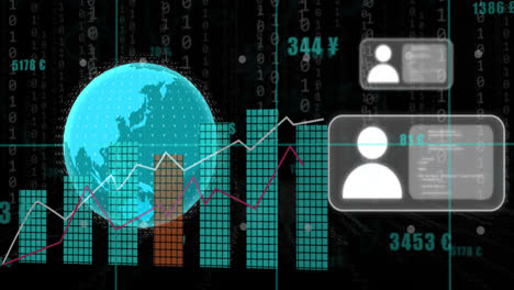 Animation-of-globe-with-icons-and-data-processing