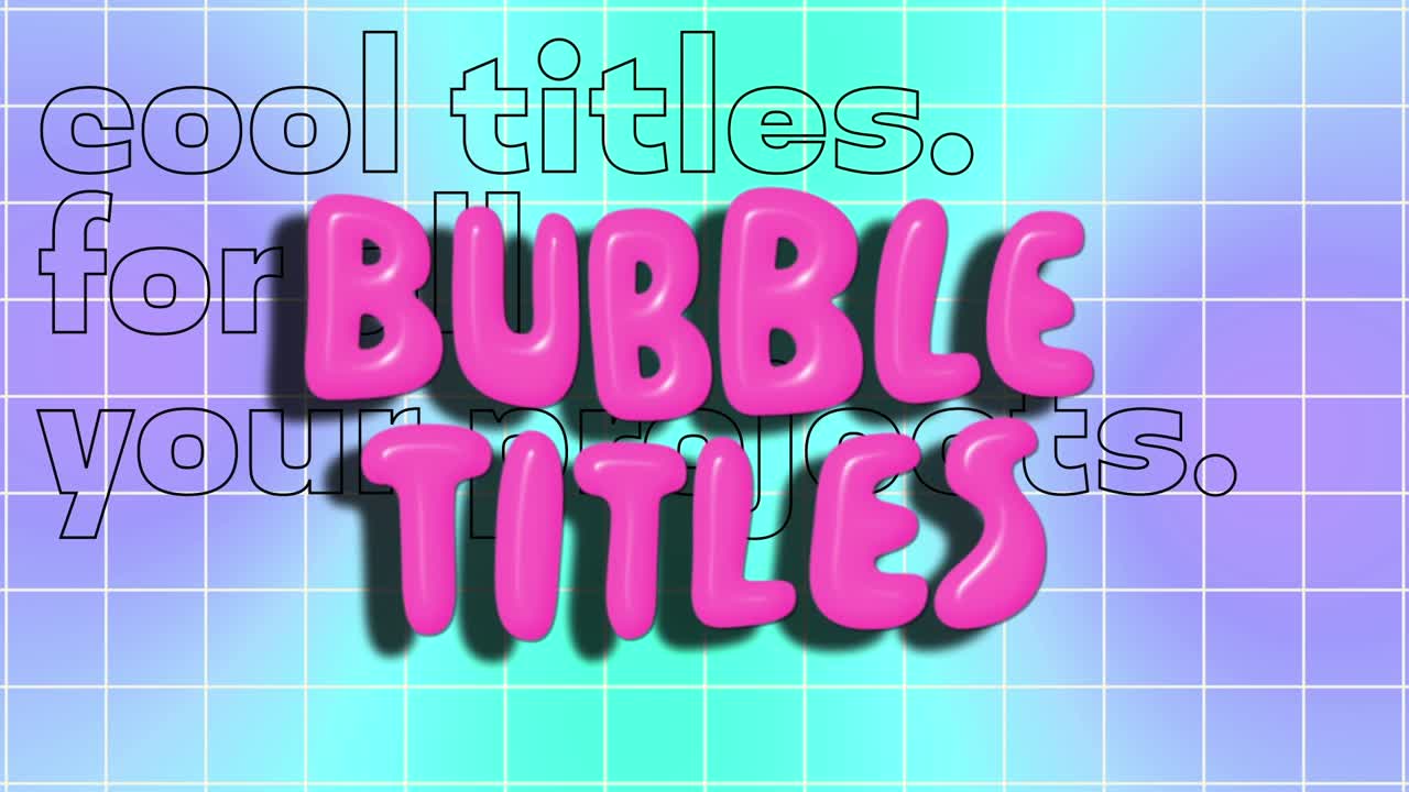 Animated Bubble Liquid Text Titles with Various Styles and Backgrounds