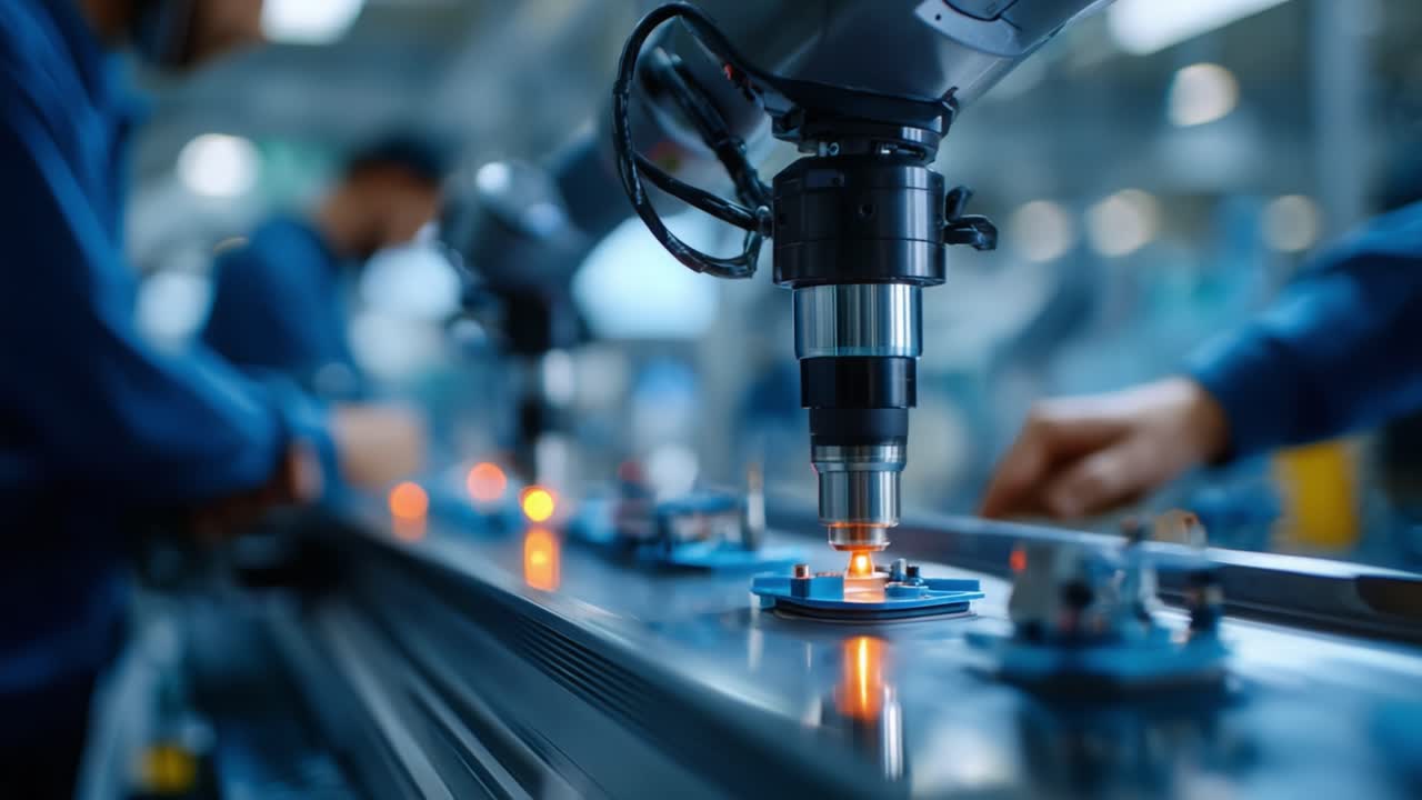 Advanced Robotics in Industrial Automation: Precision Engineering with High-Tech Robotic Arms Transforming Manufacturing Processes